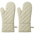 Yapko Long Quilted Cotton Oven Mitt Pair Sage Cream 13 Inch - Product view