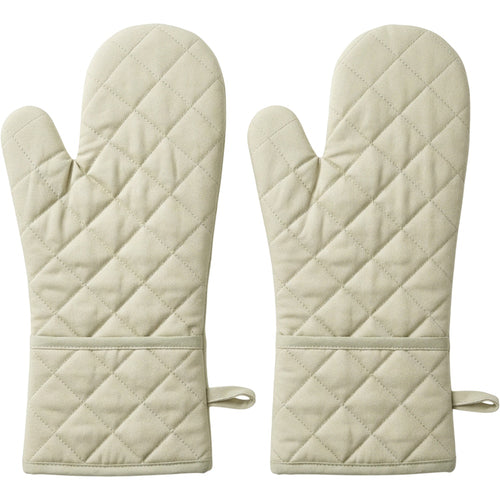Yapko Long Quilted Cotton Oven Mitt Pair Sage Cream 13 Inch - Product view